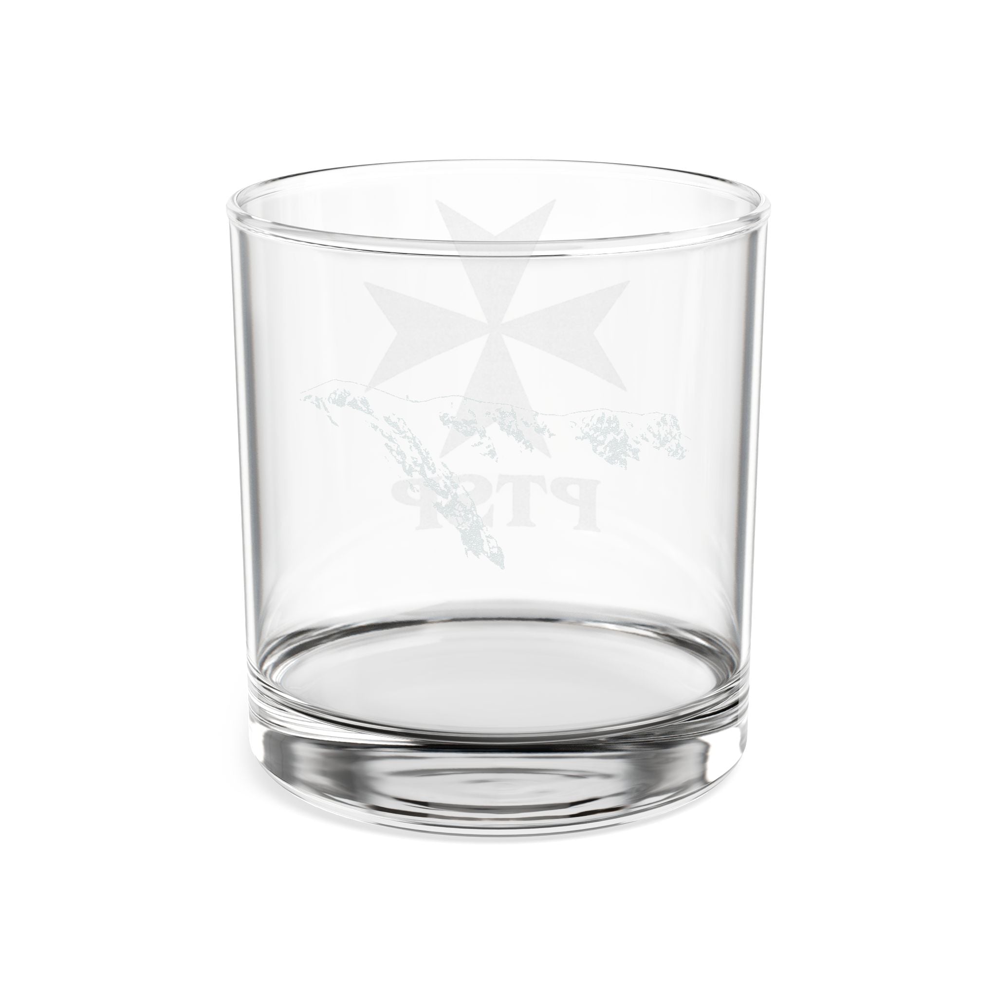 Engraved Whiskey Glass 10.5oz — Maltese Cross & Palisades