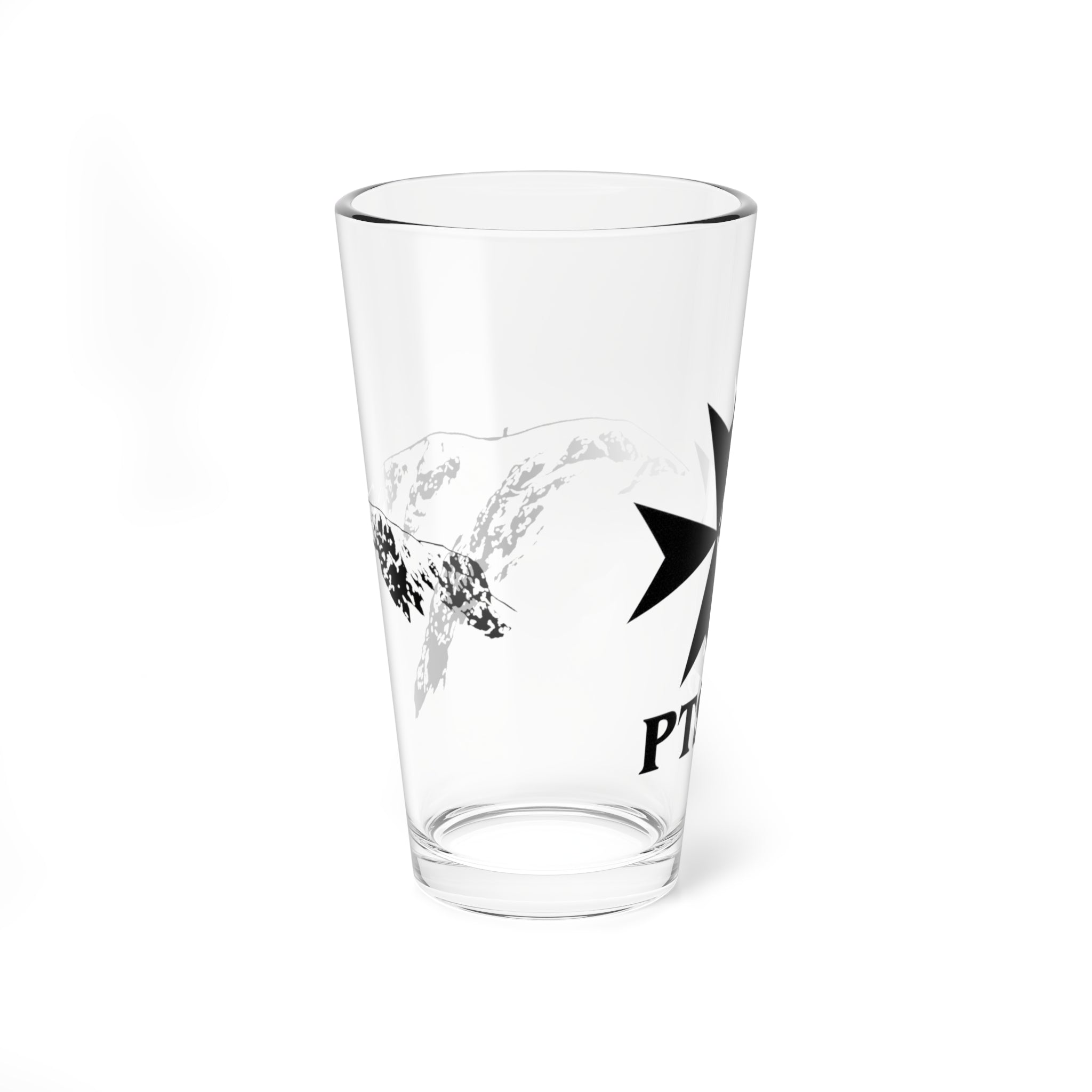 PTSP Maltese Cross Mixing Glass — 16oz Cocktail & Bartending Pint