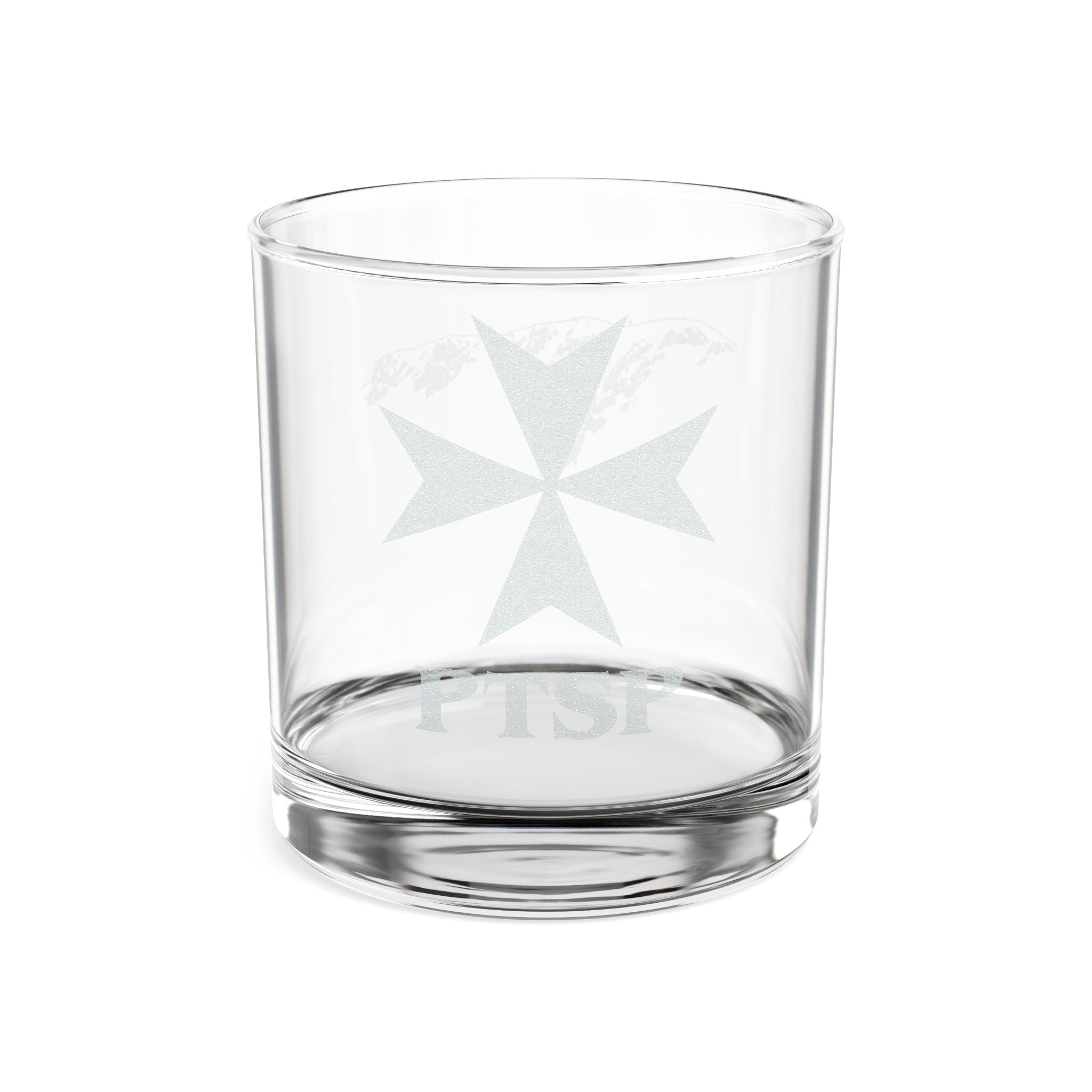 Engraved Whiskey Glass 10.5oz — Maltese Cross & Palisades