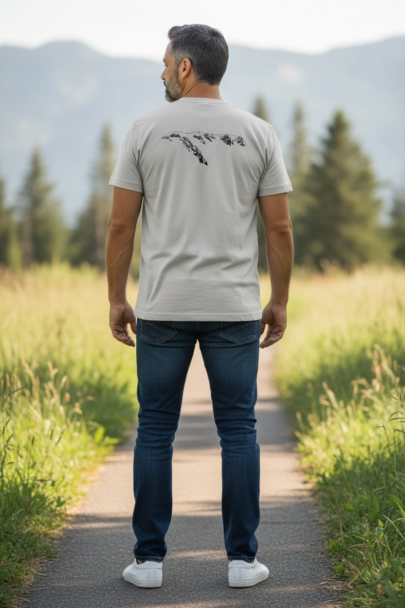 Grey Shirt with Maltese Cross & the Palisades - Local Pick Up Only
